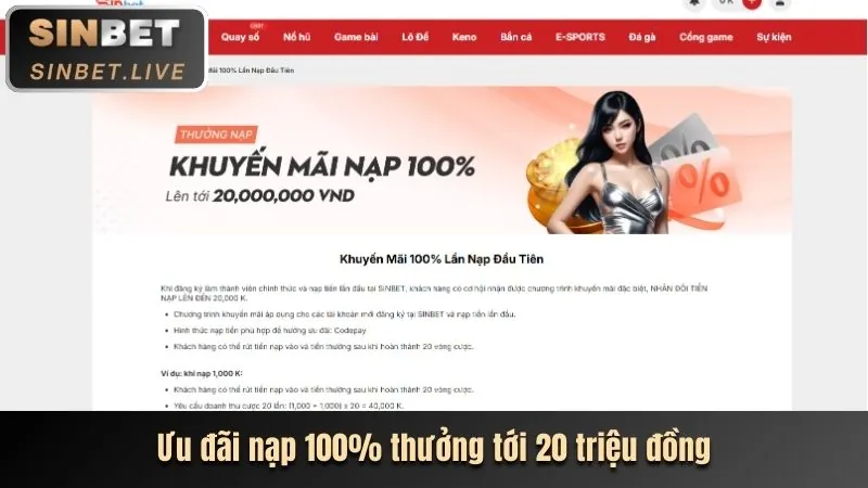 Ưu đãi nạp tiền lần đầu tại 88abc